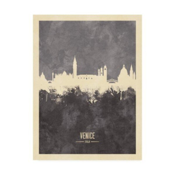 Michael Tompsett 'Venice Italy Skyline Gray' Canvas Art, 24x32, Trademark Fine Art, Mfr#: MT02784-C2432GG